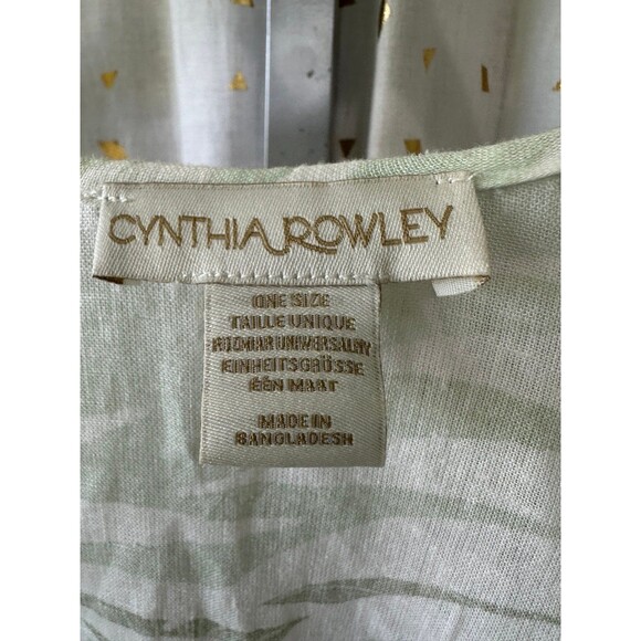 Cynthia Rowley Women's Linen Blend Kimono Tropical Beach Swim Coverup One Size - Picture 6 of 6
